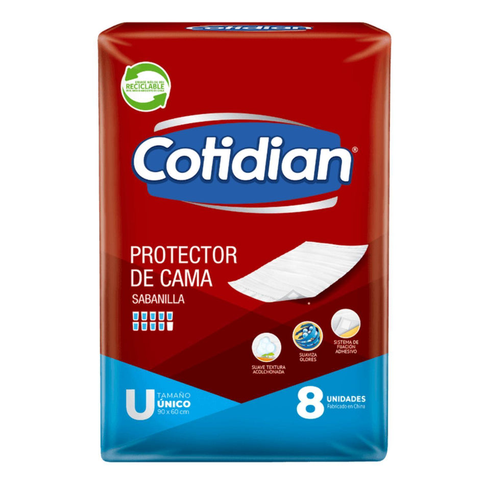 Sabanilla Protector De Cama Cotidian 8 Unid