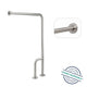 Barra Seguridad Baño Muro-Piso 3 Apoyos Derecha Acero Inox
