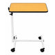 Mesa con Ruedas Ajustable para Cama Clínica Café.
