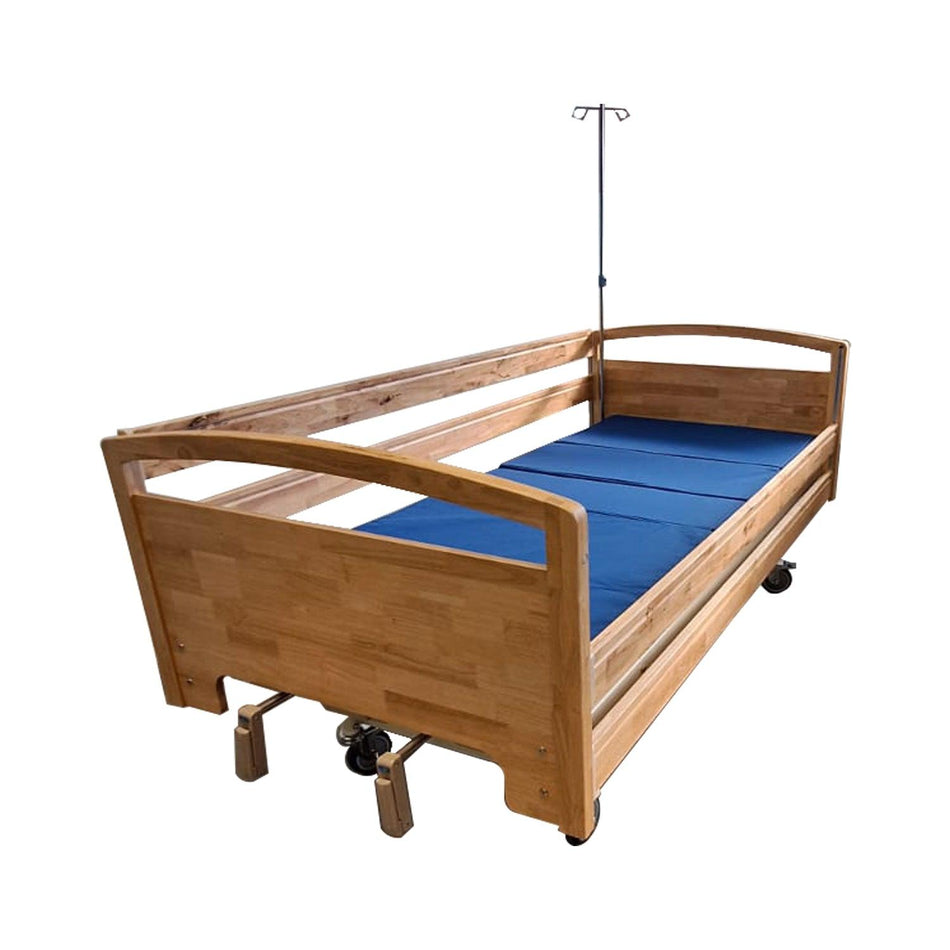 Cama Clínica Manual 3 Posiciones Madera + Colchón 8cm