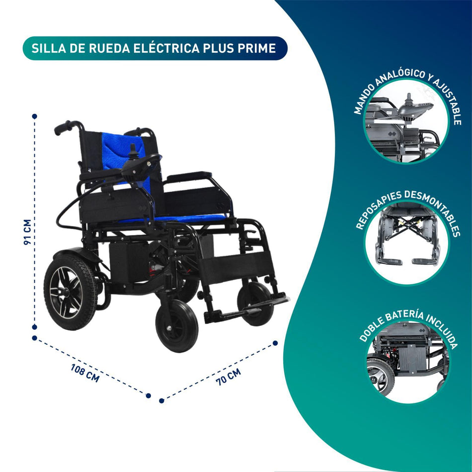 Silla De Ruedas Eléctrica B1 Premium Azul